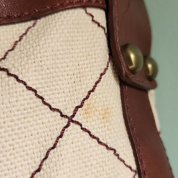 ISABELLA FIORE QUILTY AS CHARGED-CANNA CANVAS & LEATHER HOBO SHOULDER BAG - Picture 11 of 14